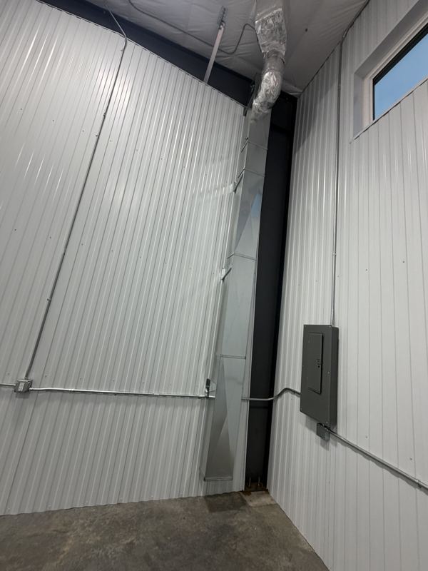 Back wall ventilation and electrical